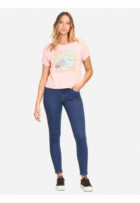 Polera MC California Summer Rosado Mujer Maui And Sons-2