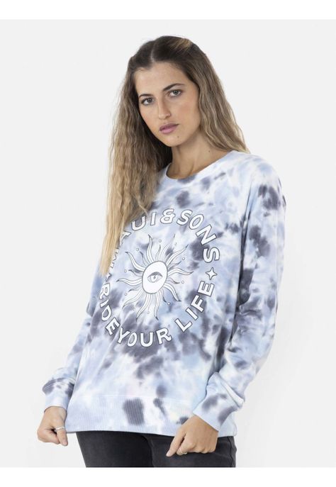 Poleron Deep on the Ocean Mujer Multicolor Maui and Sons-0