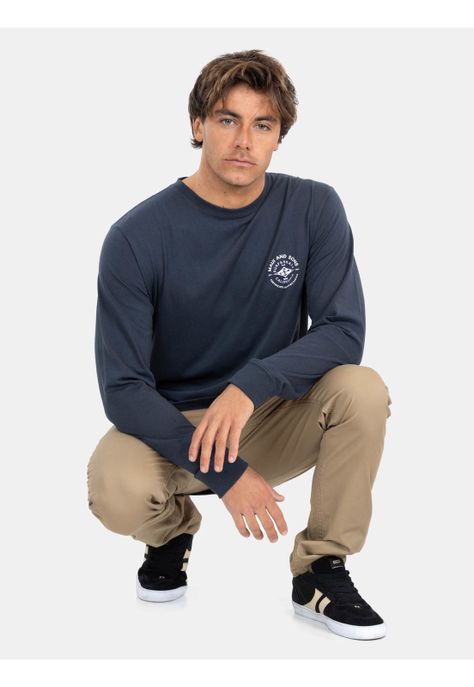 Polera ML Island Escape Hombre Gris Maui And Sons-2