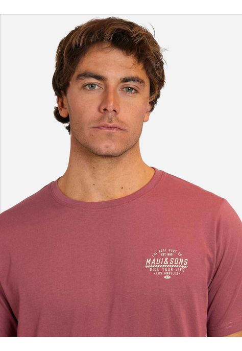 Polera MC Wheels Day Rojo Hombre Maui And Sons-2