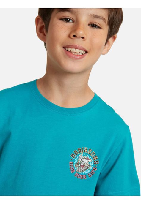 Polera Mushroom World Niño Celeste Maui And Sons-2