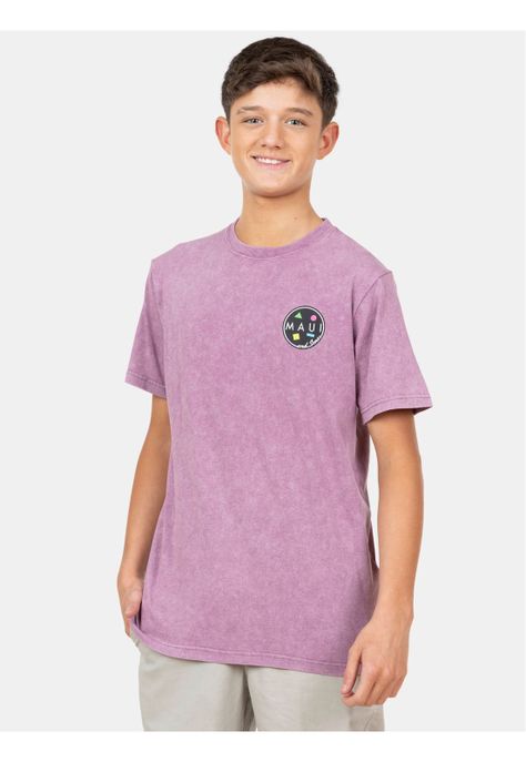 Polera MC Break Of Day Burdeo Infantil Maui And Sons-0