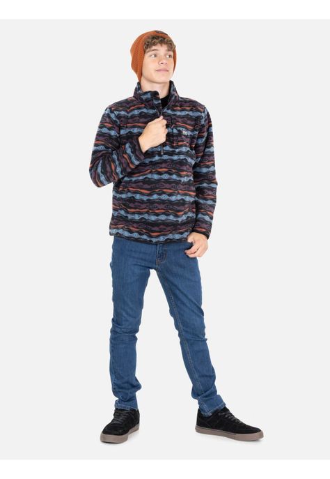 Poleron Micropolar Aqua Multicolor Infantil Maui And Sons-3
