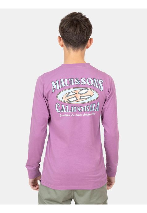 Polera ML Parien Burdeo Infantil Maui And Sons-1