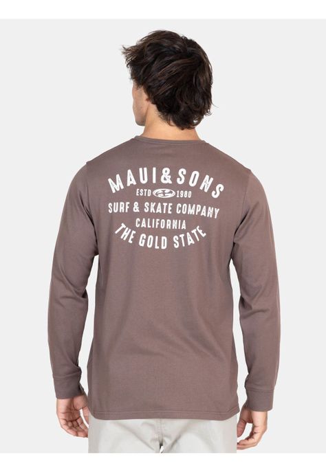 Polera ML Golden Café Hombre Maui And Sons-1