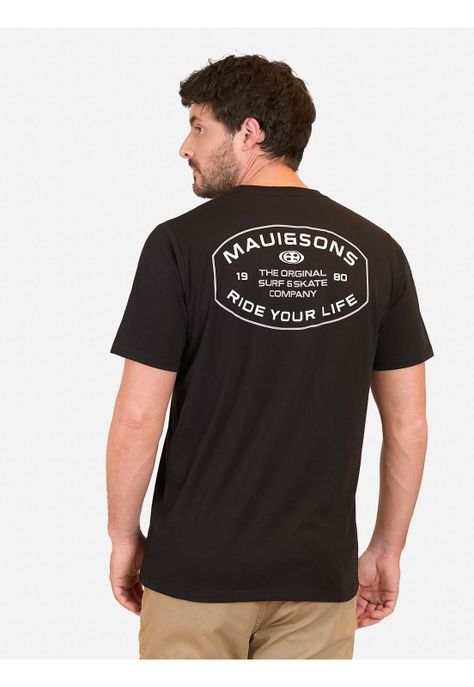 Polera MC Graffiti Grove Negro Hombre Maui And Sons-1