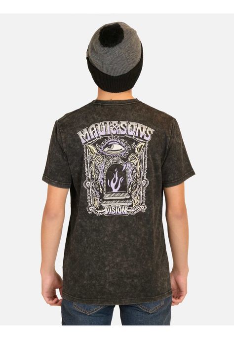 Polera MC Spirit Negro Infantil Maui And Sons-1