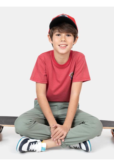 Polera MC Vice Shark Rojo Niño Maui And Sons-1