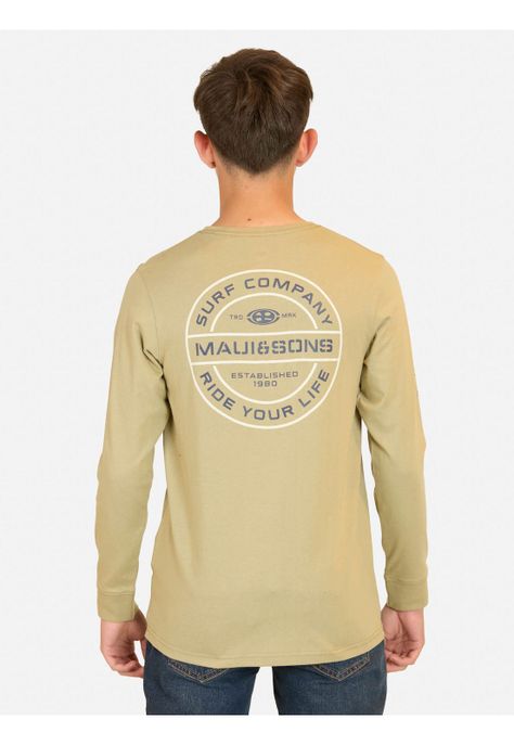 Polera ML Tiki Sunset Café Infantil Maui And Sons-1