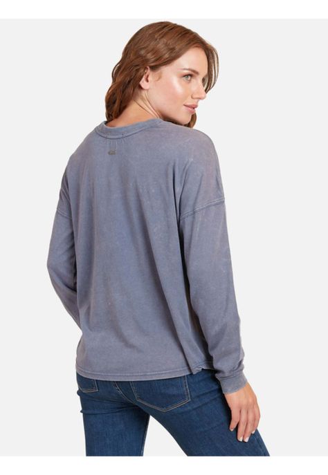 Polera Meditation Skull Mujer Azul Maui And Sons-1