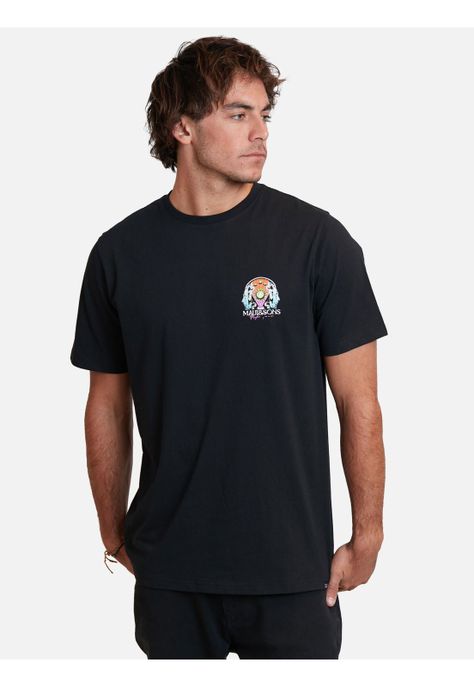 Polera the faces of the sun ss tees Negro Hombre Maui And Sons-0