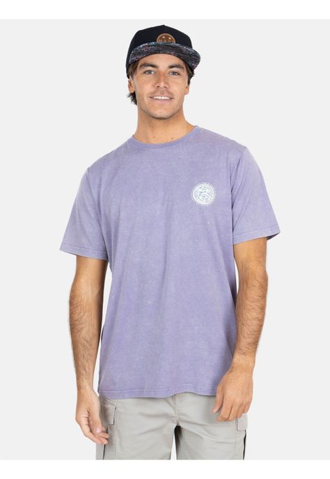 Polera MC Retro Palms Morado Hombre Maui And Sons-0