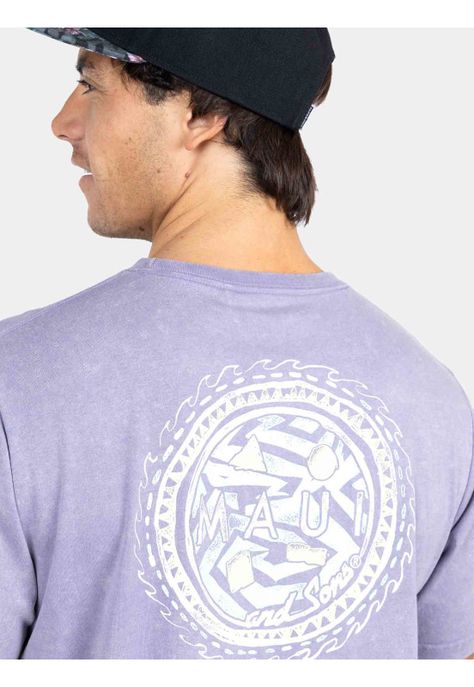 Polera MC Retro Palms Morado Hombre Maui And Sons-2
