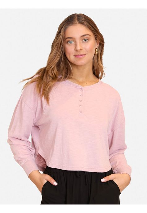 Polera ML Good Life Rosado Mujer Maui And Sons-0