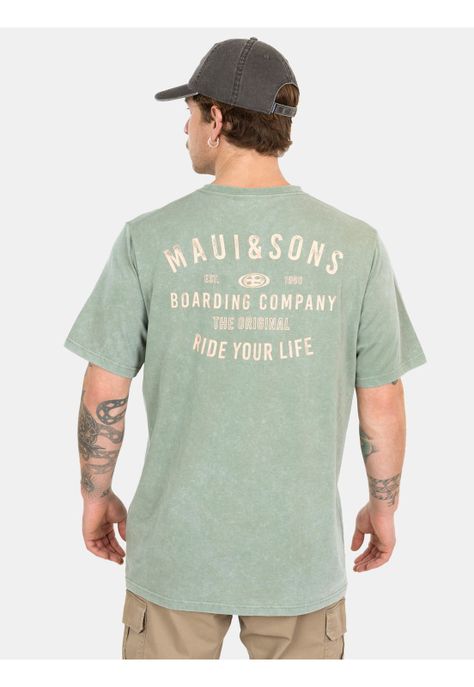Polera MC Timeless Wave Verde Hombre Maui And Sons-1