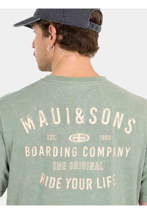 Polera MC Timeless Wave Verde Hombre Maui And Sons-3