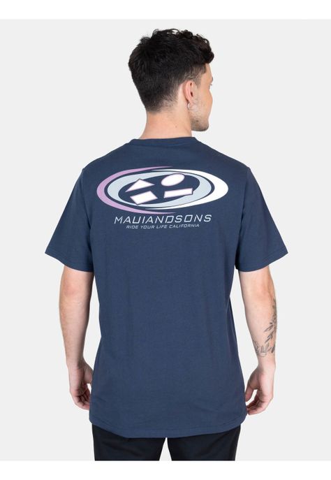 Polera MC Nomady Azul Hombre Maui And Sons-1