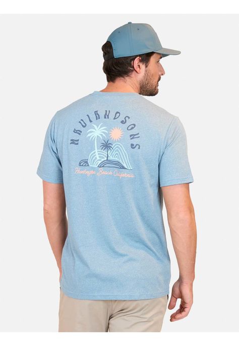Polera MC Cal Beach Celeste Hombre Maui And Sons-1