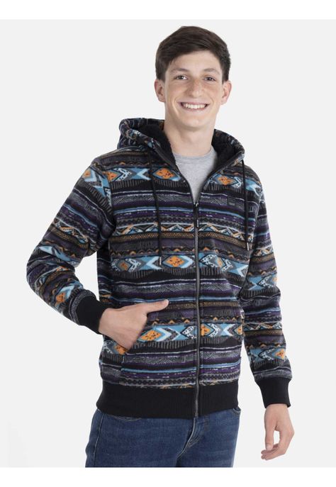 Poleron CRAZY WAVES Juvenil Multicolor Maui and Sons-0
