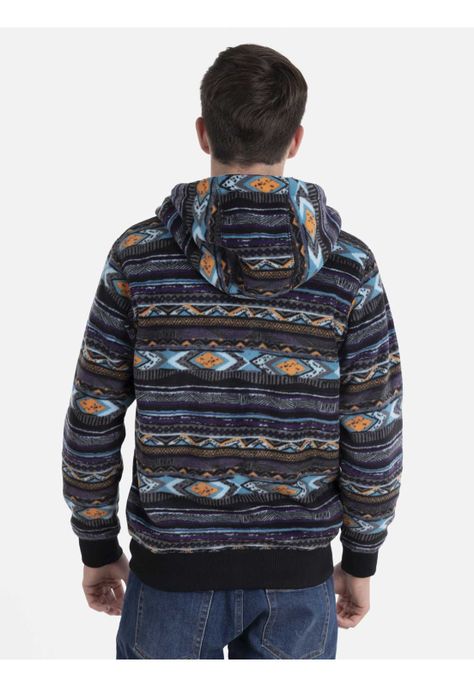 Poleron CRAZY WAVES Juvenil Multicolor Maui and Sons-1