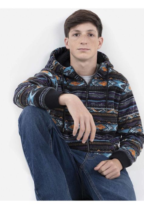 Poleron CRAZY WAVES Juvenil Multicolor Maui and Sons-3