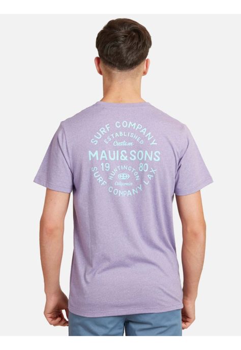 Polera Huntington Beach Juvenil Hombre Morado Maui And Sons-1