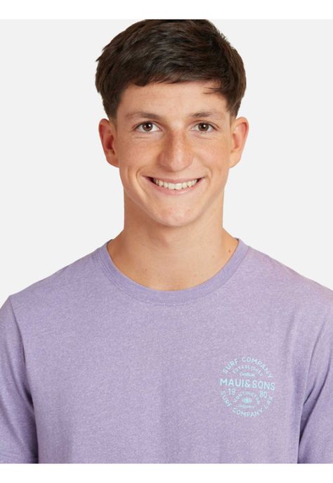 Polera Huntington Beach Juvenil Hombre Morado Maui And Sons-2