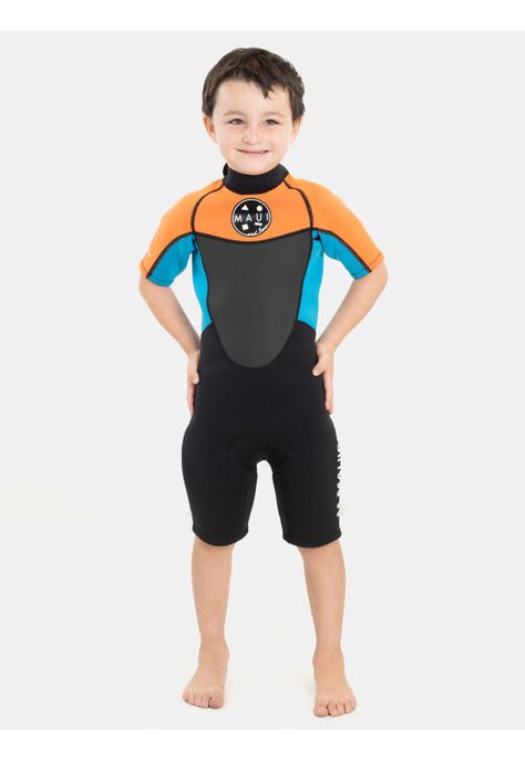 Traje Agua Portep Naranjo Infantil Niño Maui And Sons-0