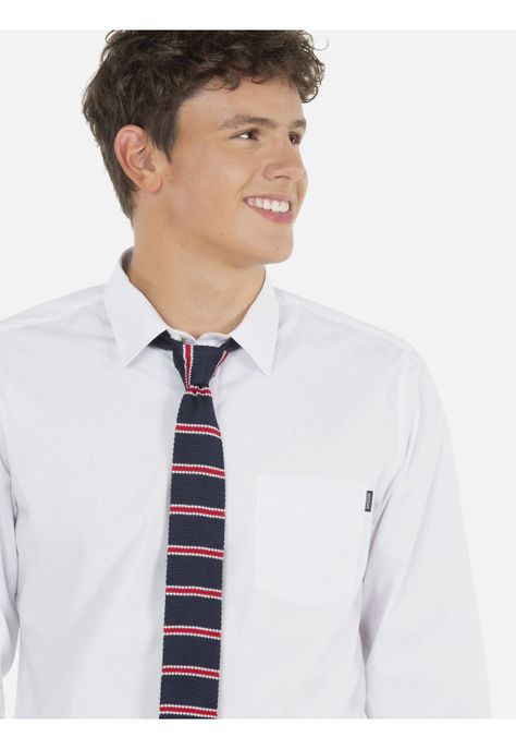 Camisa Escolar Lisa Hombre Blanco Maui and Sons-1