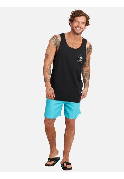Polera Venice Beach Gradient Tanks Hombre Negro Maui And Sons-2