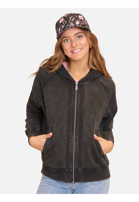 Poleron FZ Pretty Crew Negro Mujer Maui and Sons-0