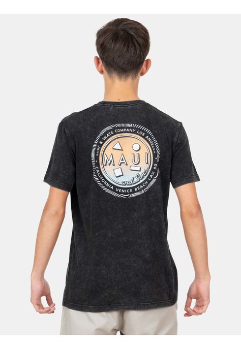 Polera MC Beach Sunrise Negro Infantil Maui And Sons-1