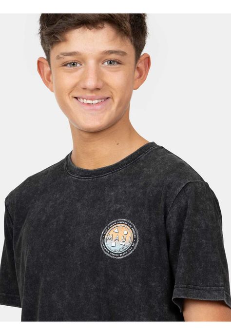 Polera MC Beach Sunrise Negro Infantil Maui And Sons-3