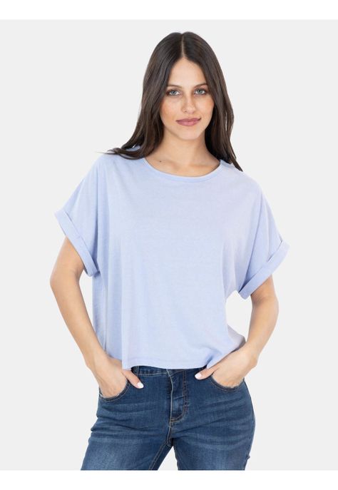 Polera MC Logan Azul Mujer Maui And Sons-0