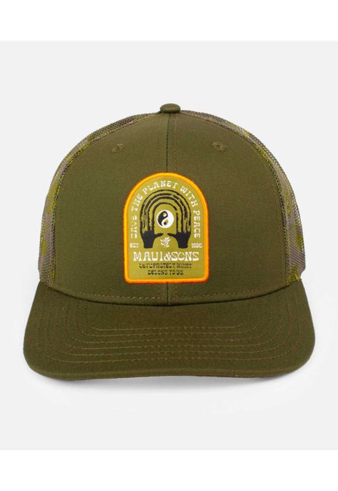 Jockey Back Camo Trucker Verde Hombre Maui and sons-2