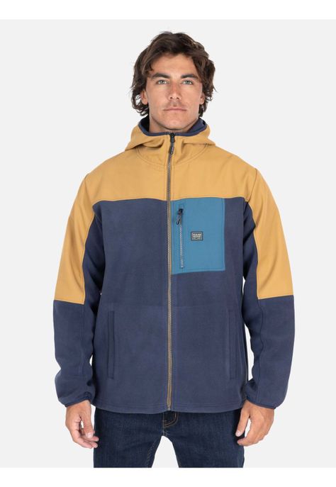 Poleron Micropolar Gide Azul Hombre Maui And Sons-0