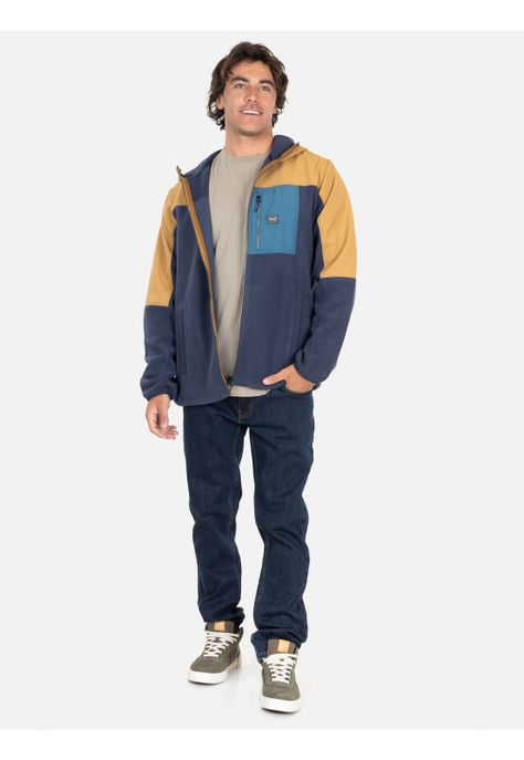 Poleron Micropolar Gide Azul Hombre Maui And Sons-3