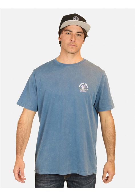 Polera MC Established Tees  Azul Hombre Maui And Sons-0
