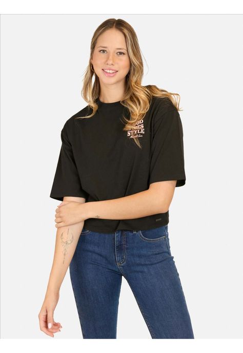 Polera MC Honu Negro Mujer Maui And Sons-0