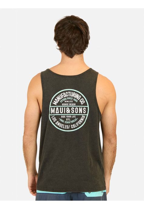 Polera SM Los Angeles Negro Hombre Maui And Sons-1