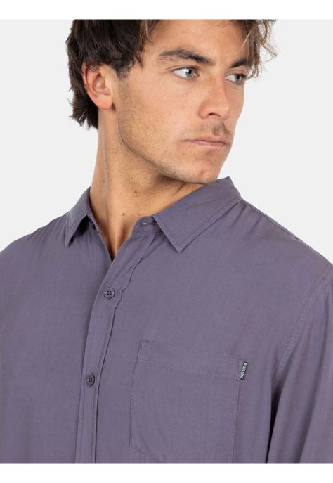 Camisa ML Sunset Shore Morado Hombre Maui And Sons-3