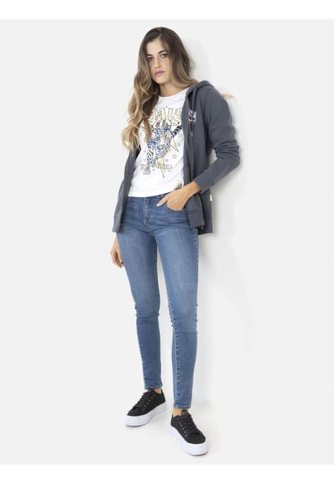 Poleron Mujer MOON PARADISE Gris Maui and Sons-3