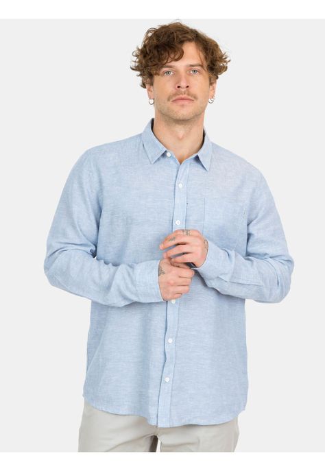 Camisa ML Aloha Azul Hombre Maui And Sons-0