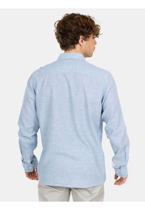 Camisa ML Aloha Azul Hombre Maui And Sons-1