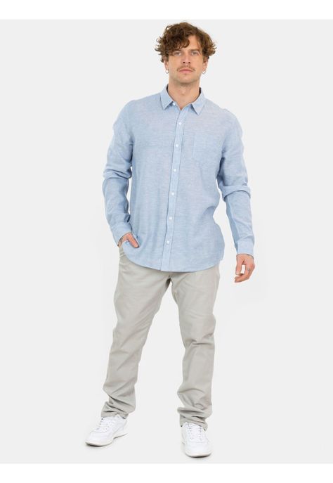 Camisa ML Aloha Azul Hombre Maui And Sons-2