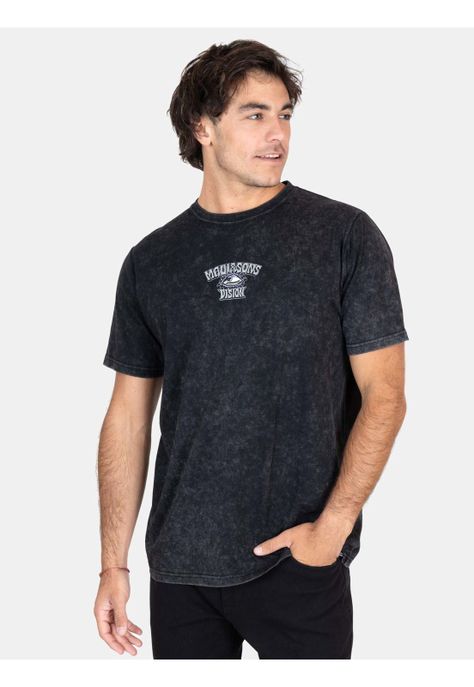 Polera MC Pīkake Negro Hombre Maui And Sons-0