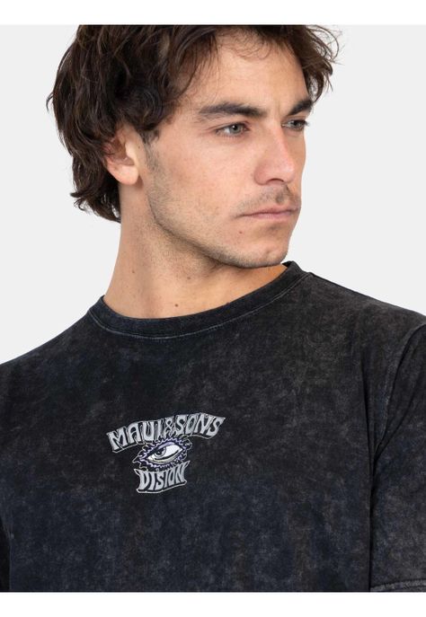 Polera MC Pīkake Negro Hombre Maui And Sons-2