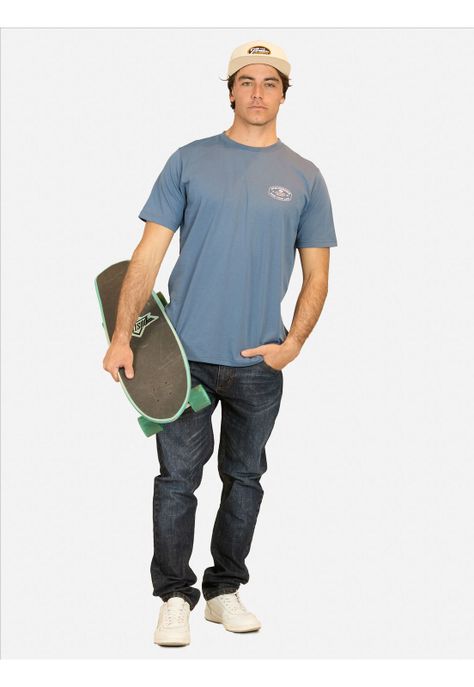 Polera MC Graffiti Grove Azul Hombre Maui And Sons-2