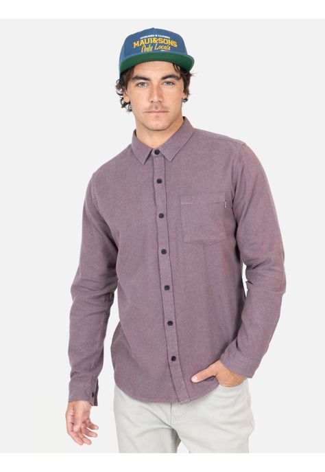 Camisa Lly Ma Burdeo Hombre Maui And Sons-0