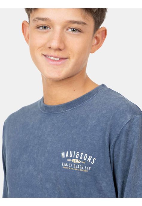Polera ML Ocean Park Azul Infantil Maui And Sons-2